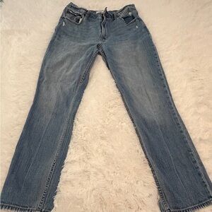 Abercrombie & Fitch High-Rise Straight Leg Jeans - Faded Blue